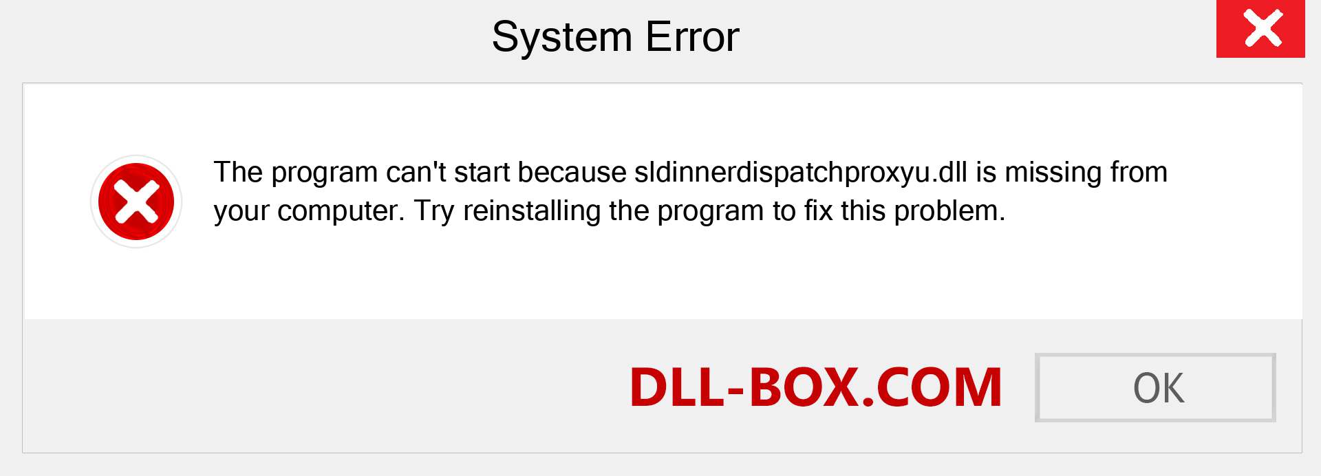  sldinnerdispatchproxyu.dll file is missing?. Download for Windows 7, 8, 10 - Fix  sldinnerdispatchproxyu dll Missing Error on Windows, photos, images