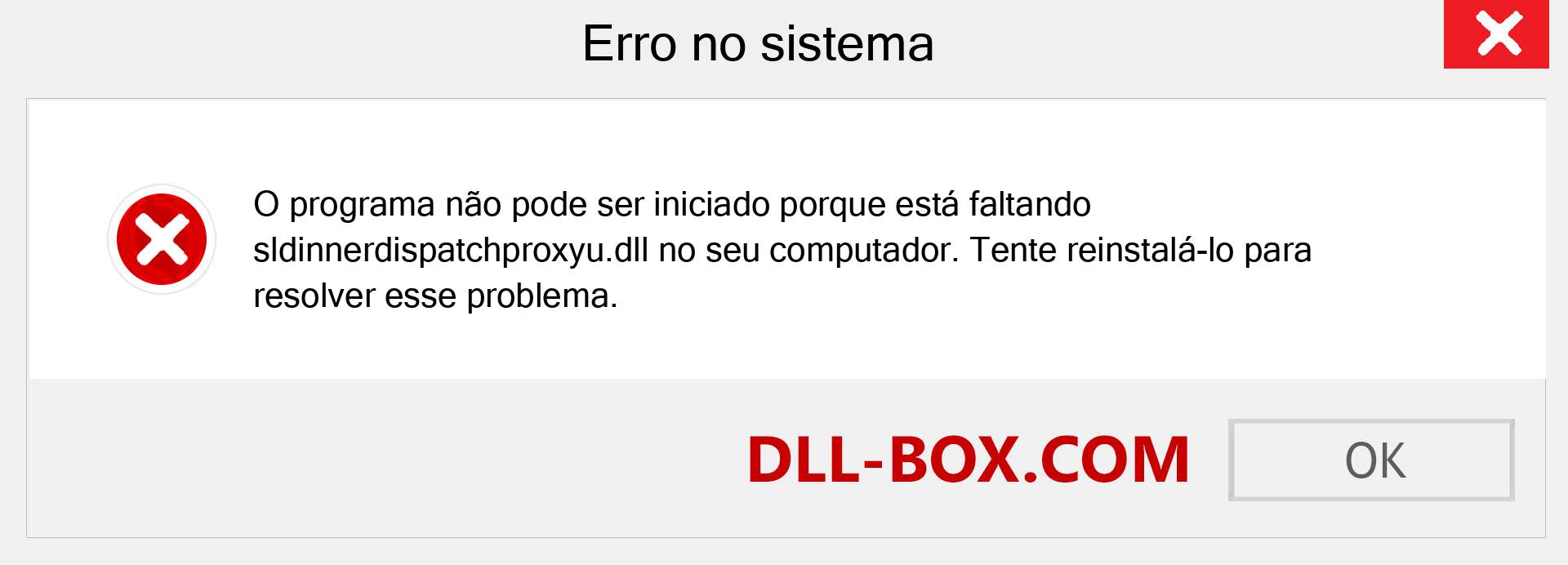 Arquivo sldinnerdispatchproxyu.dll ausente ?. Download para Windows 7, 8, 10 - Correção de erro ausente sldinnerdispatchproxyu dll no Windows, fotos, imagens